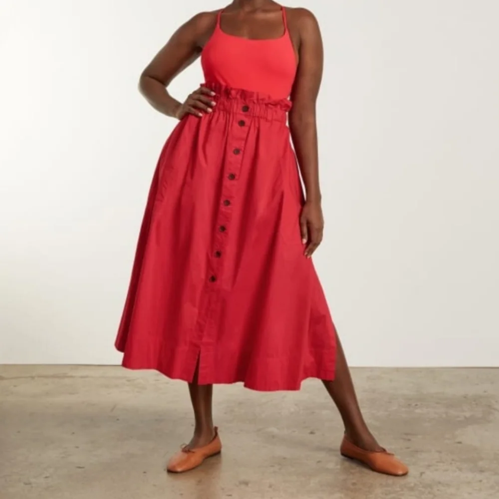 EVERLANE The Easy Button-Front Skirt - Picture 2 of 12